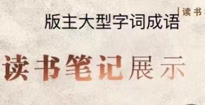 字词成语读书笔记（万字汉语词汇工具书）